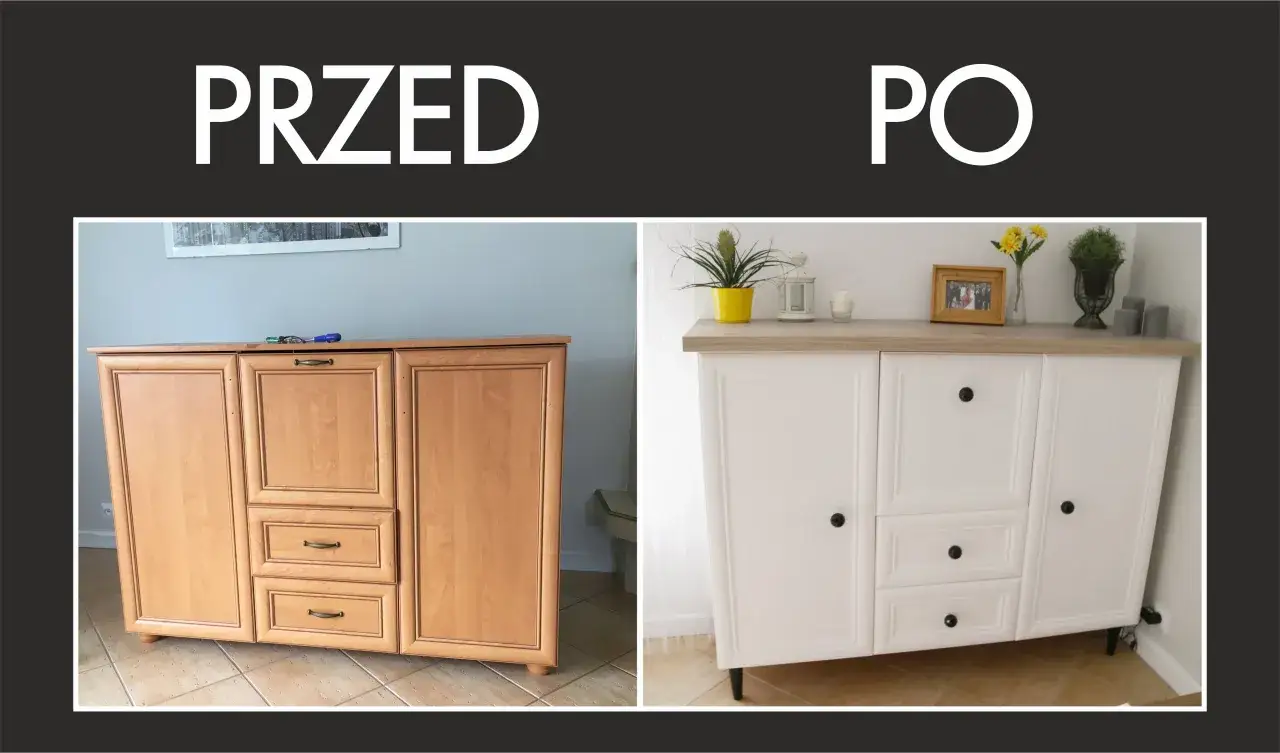 inspirujące odnowione meble przed i po